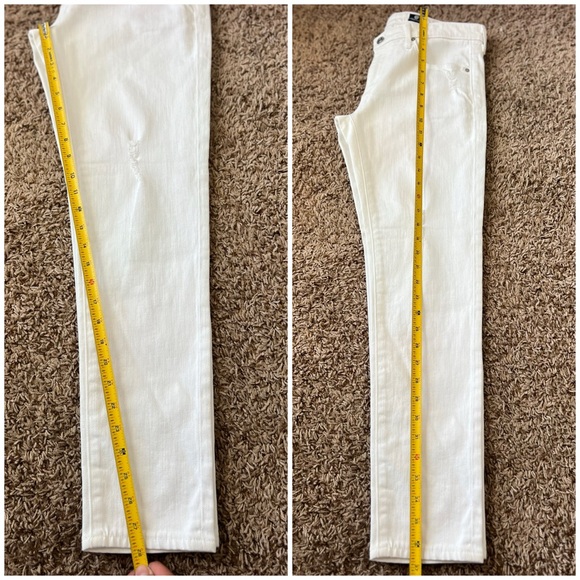 AG Adriano Goldschmied the stevie ankle slim straight White Skinny Jeans sz 29 - Picture 4 of 13